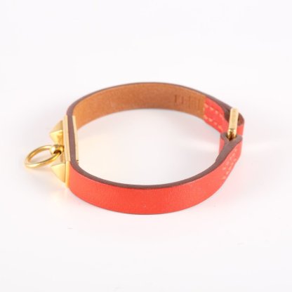 HERMES CDC Bracelet Leather Narrow Version Grained Leather-Hana Vintage