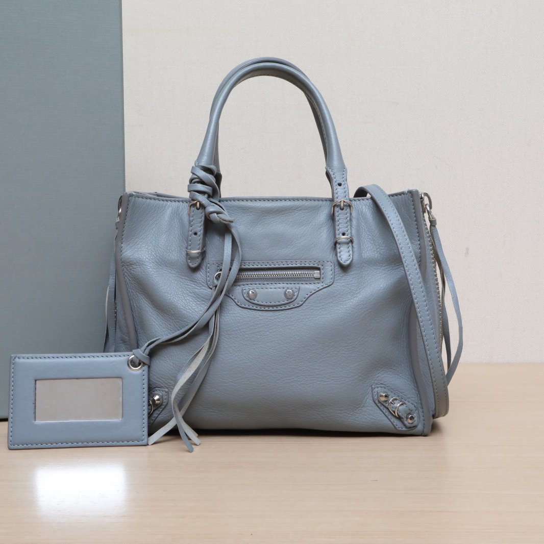 *BALENCIAGA CLASSIC Motorcycle Bag, Double-sided Zippers, Open-top Design, Small Size-Hana Vintage