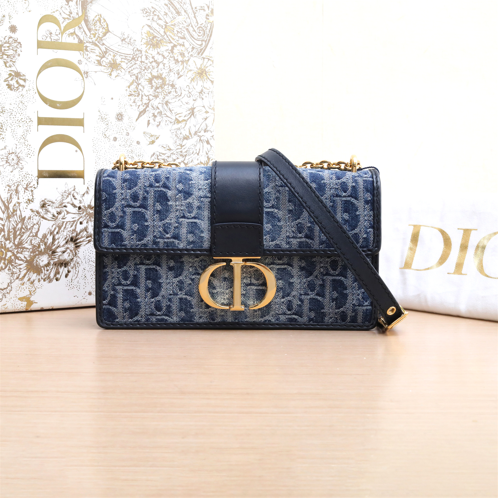 *DIOR 30 Montaigne East-West Chain Bag 21cm-Hana Vintage