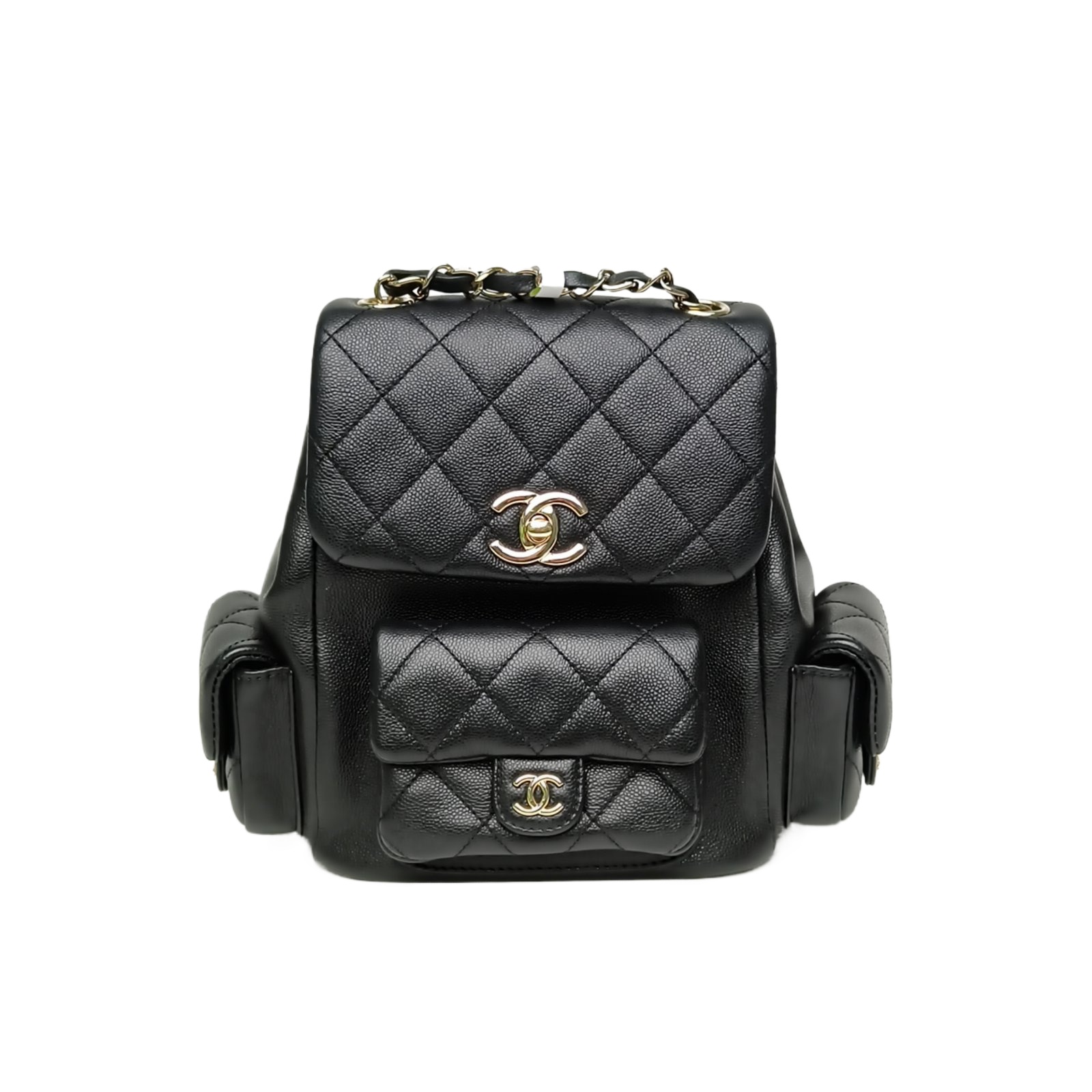 *CHANEL 23K Cargo Duma Tank Backpack Large 21cm-Hana Vintage