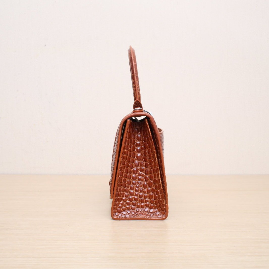 *BALENCIAGA Hourglass (M size) with Alligator Embossing-Hana Vintage