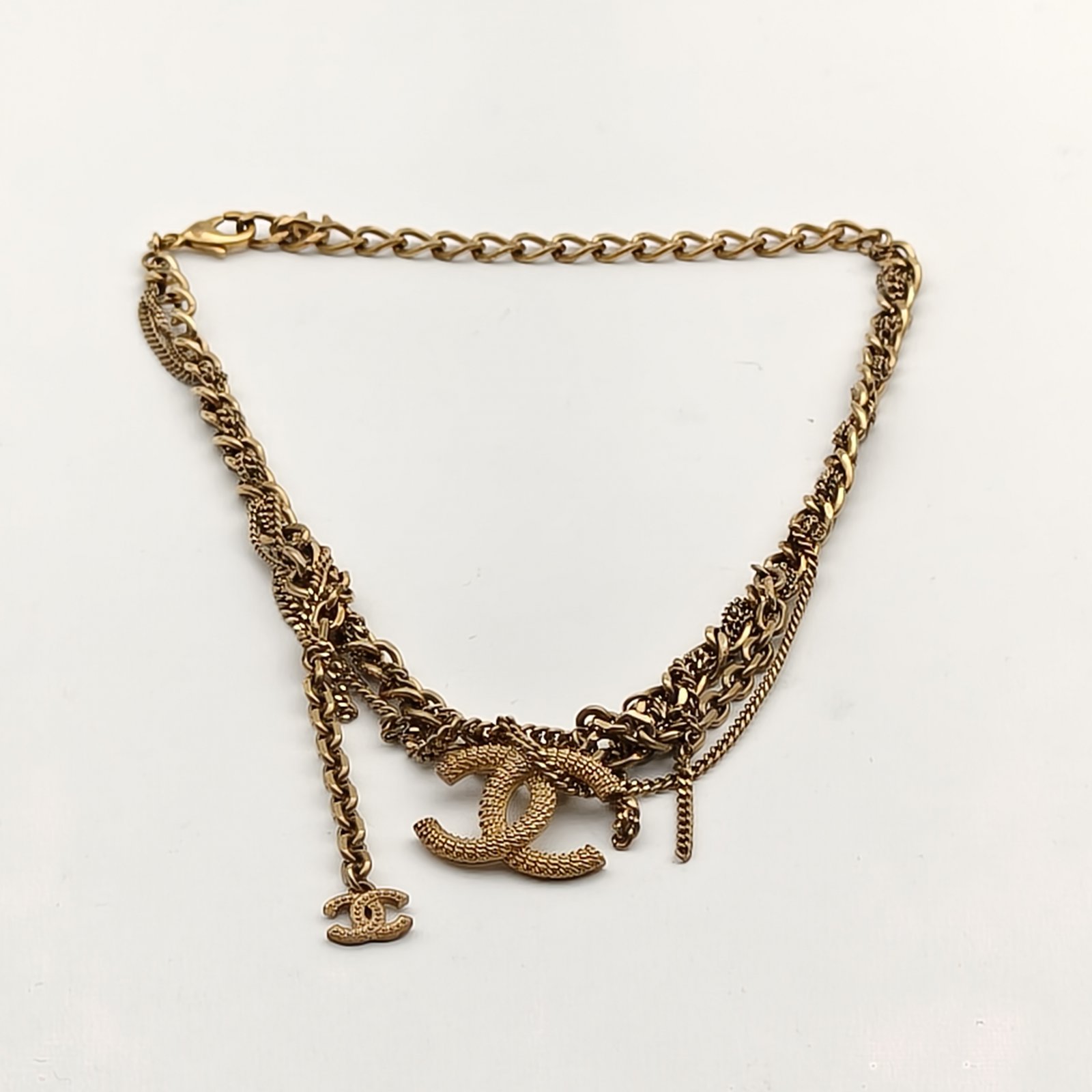 CHANEL 22A Necklace Irregular Metal Lava Necklace Alloy-Hana Vintage