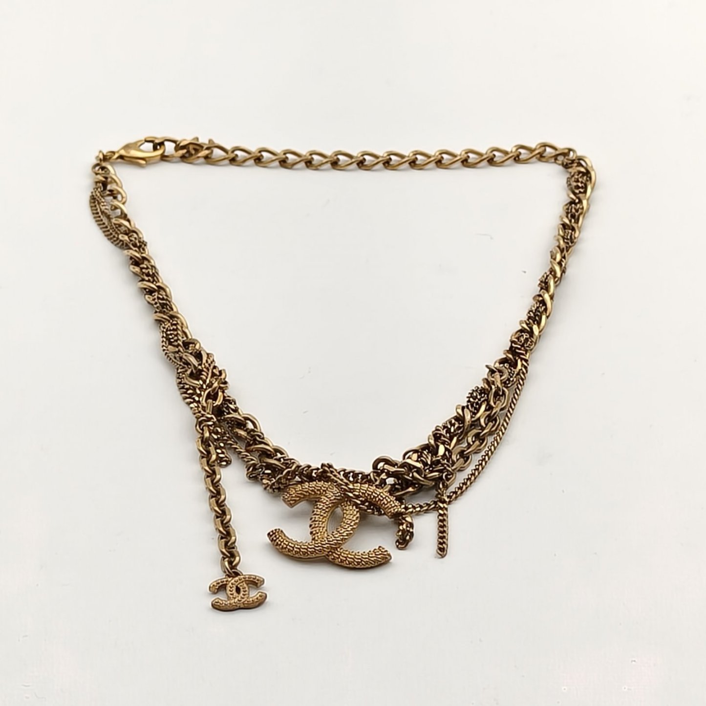 CHANEL 22A Necklace Irregular Metal Lava Necklace Alloy-Hana Vintage