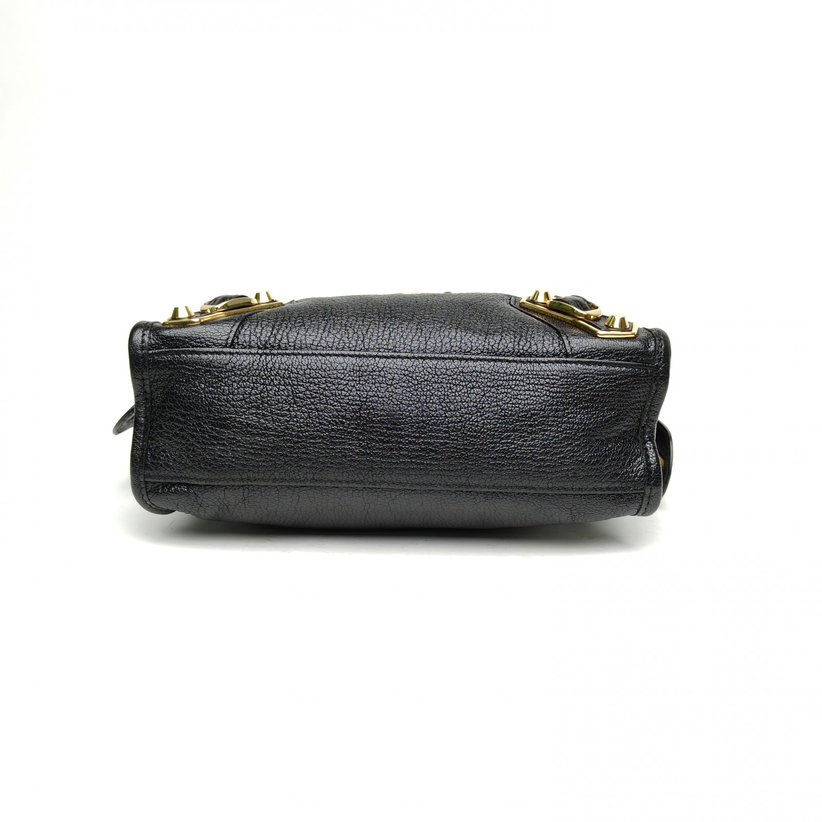 *BALENCIAGA CLASSIC METALLIC EDGE CITY Metal Motorcycle Bag Mini 24cm-Hana Vintage