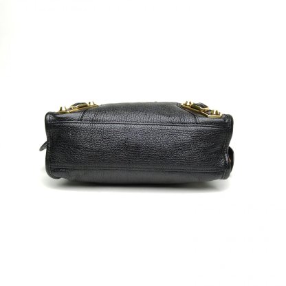 *BALENCIAGA CLASSIC METALLIC EDGE CITY Metal Motorcycle Bag Mini 24cm-Hana Vintage
