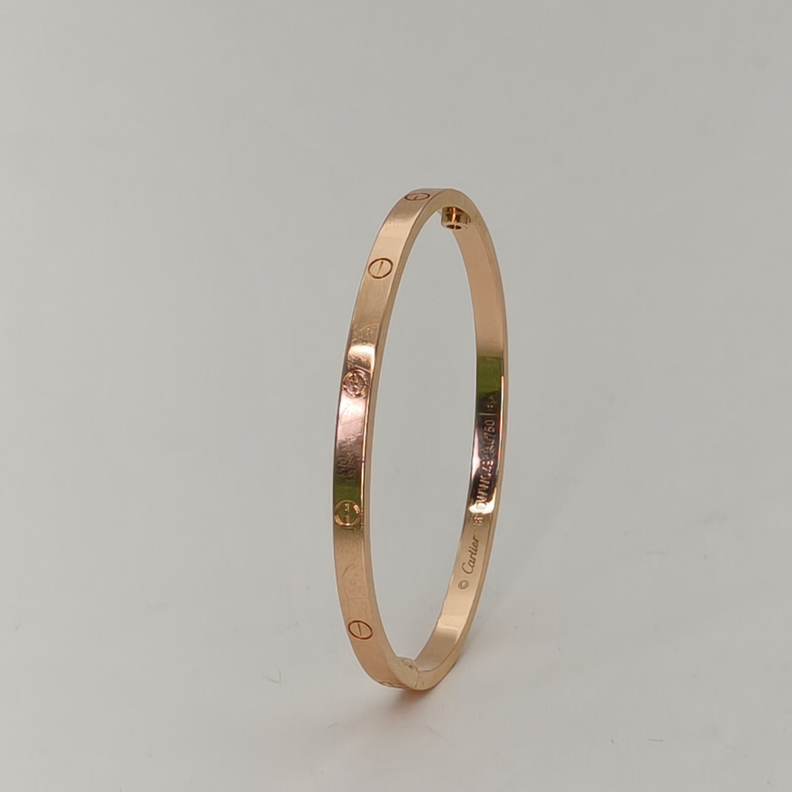 CARTIER LOVE 18K Gold Narrow Bracelet 18K Rose Gold-Hana Vintage