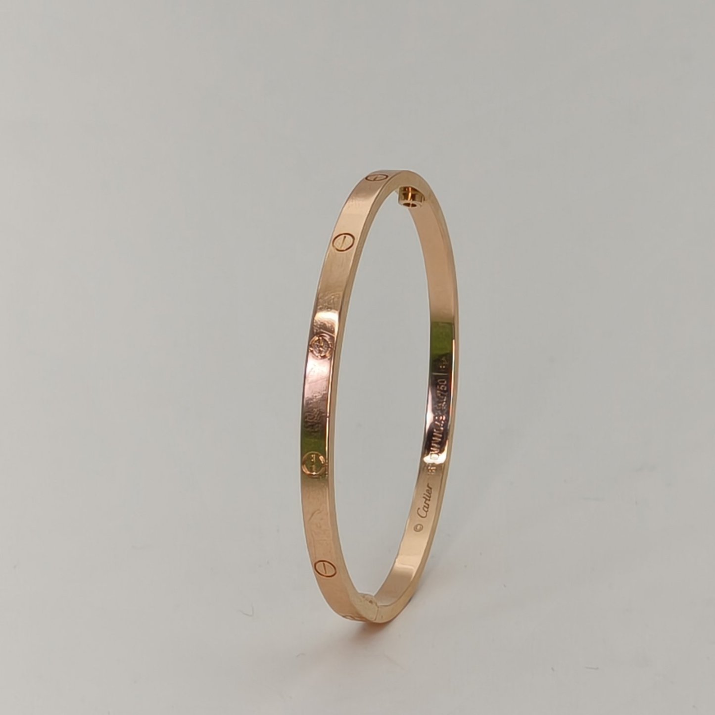 CARTIER LOVE 18K Gold Narrow Bracelet 18K Rose Gold-Hana Vintage