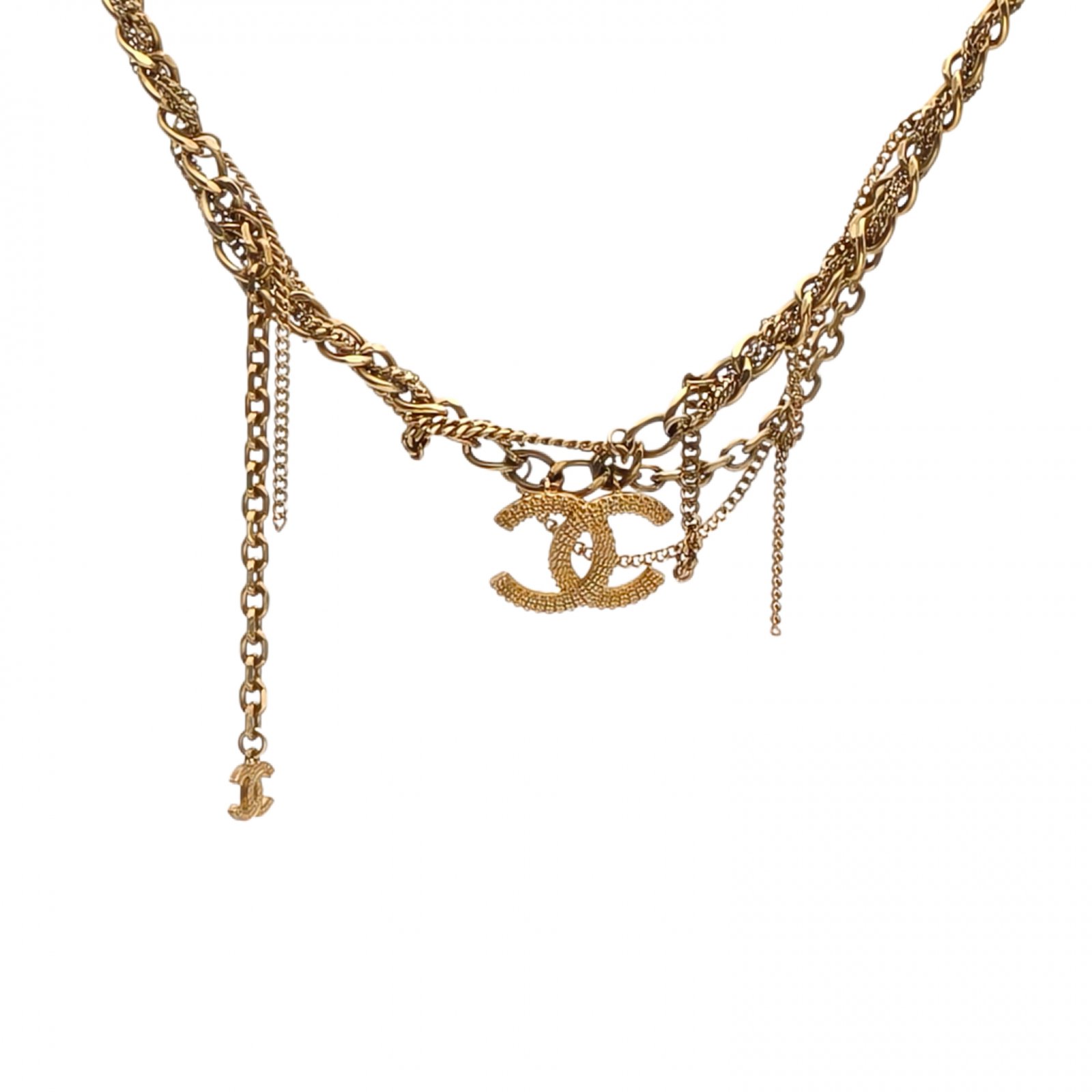 CHANEL 22A Necklace Irregular Metal Lava Necklace Alloy-Hana Vintage