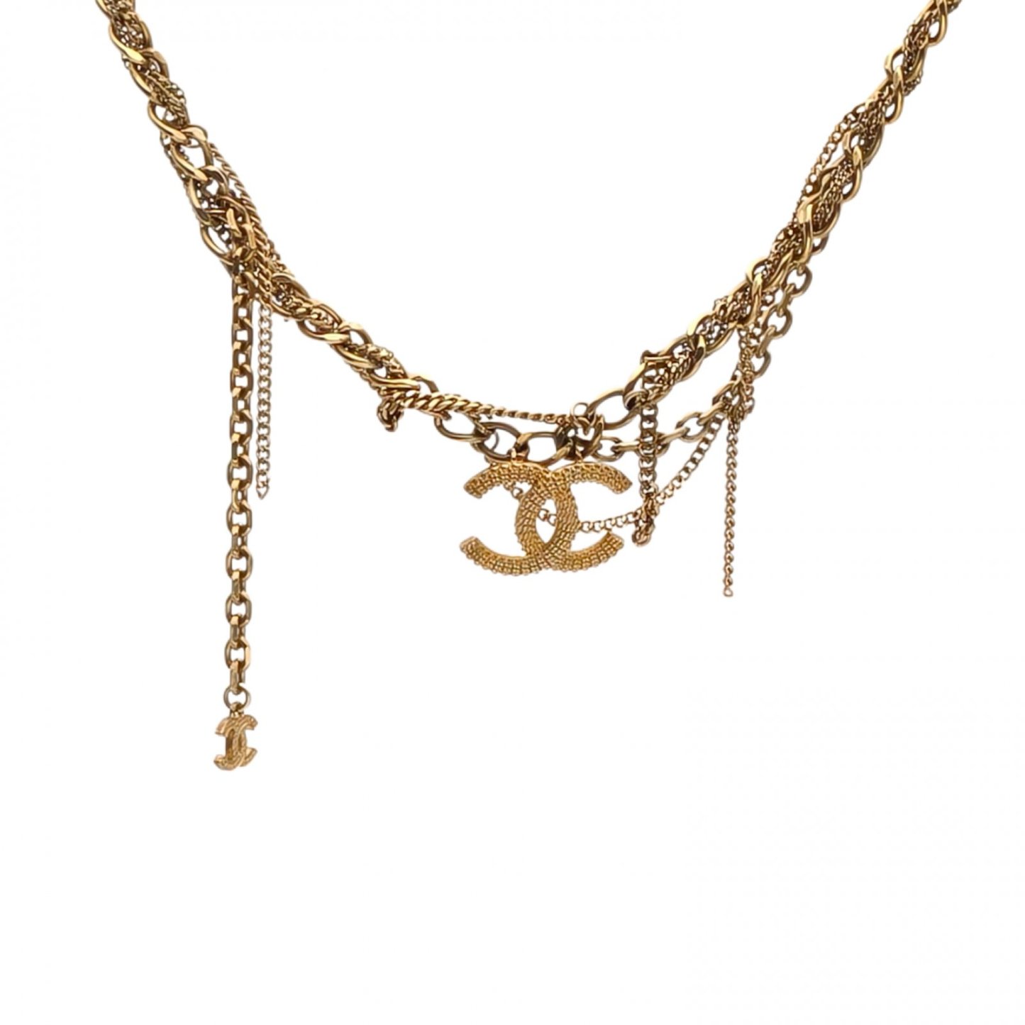 CHANEL 22A Necklace Irregular Metal Lava Necklace Alloy-Hana Vintage