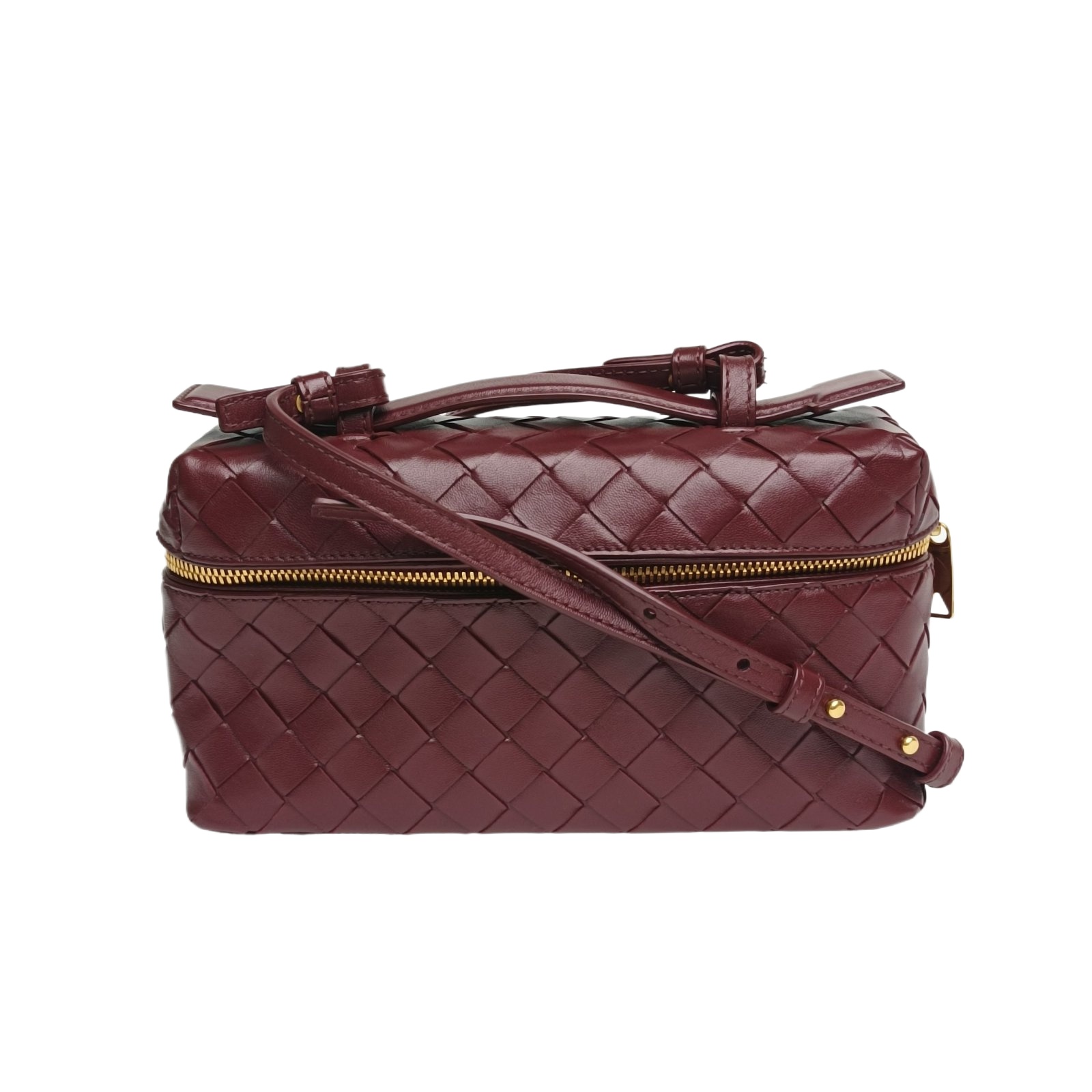 BOTTEGA VENETA Bang Bang vanity Woven Leather Cosmetic Bag-Hana Vintage