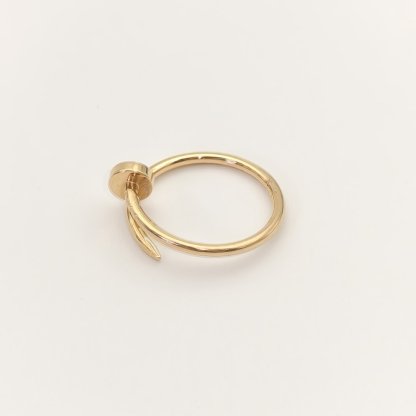 CARTIER JUSTE UN CLOU Narrow Nail Ring 18K Gold-Hana Vintage