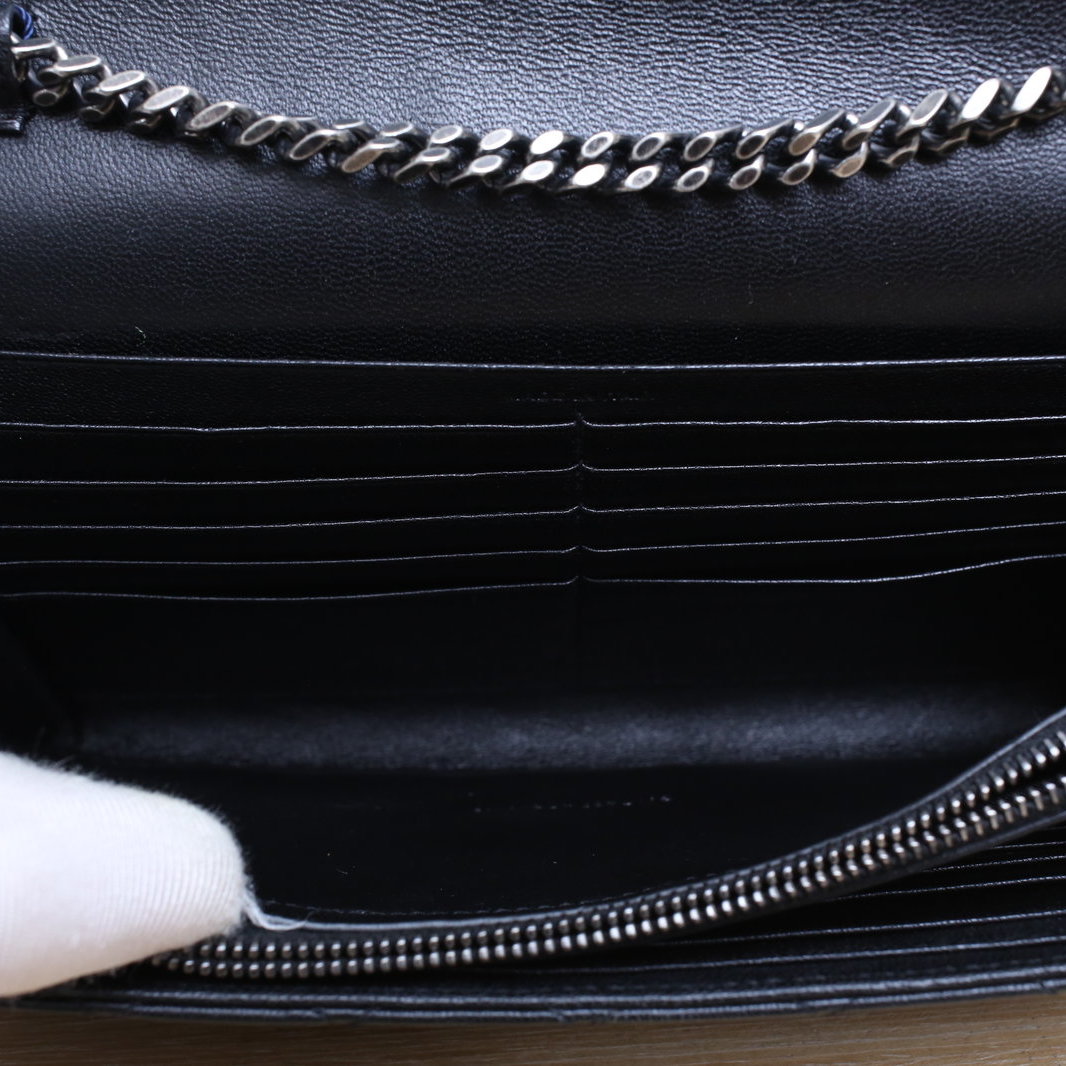 SAINT LAURENT Quilted Envelope Wallet on Chain (WOC)
