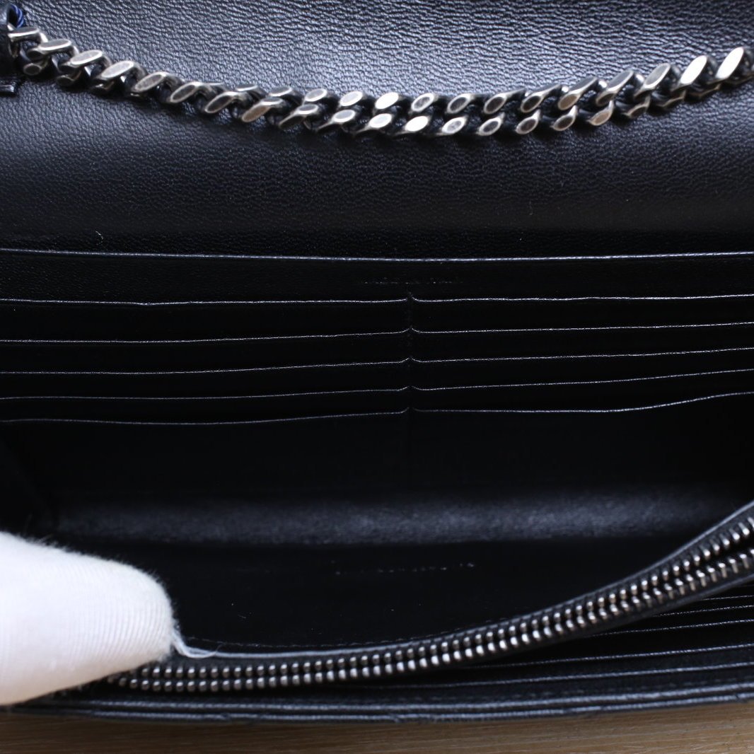 SAINT LAURENT Quilted Envelope Wallet on Chain (WOC)