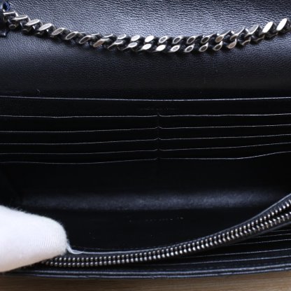 SAINT LAURENT Quilted Envelope Wallet on Chain (WOC)