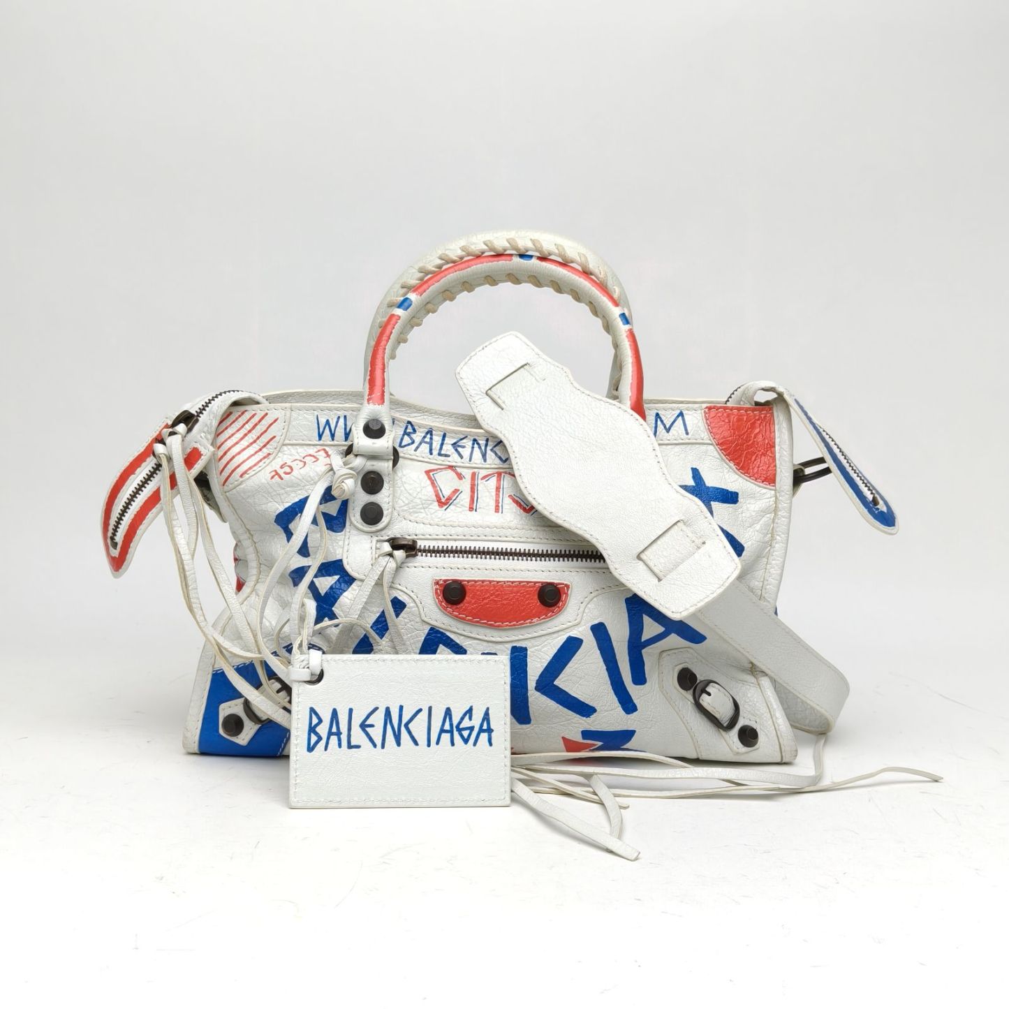 *BALENCIAGA CLASSIC CITY Motorcycle Bag Small 30 Griffiti-Hana Vintage