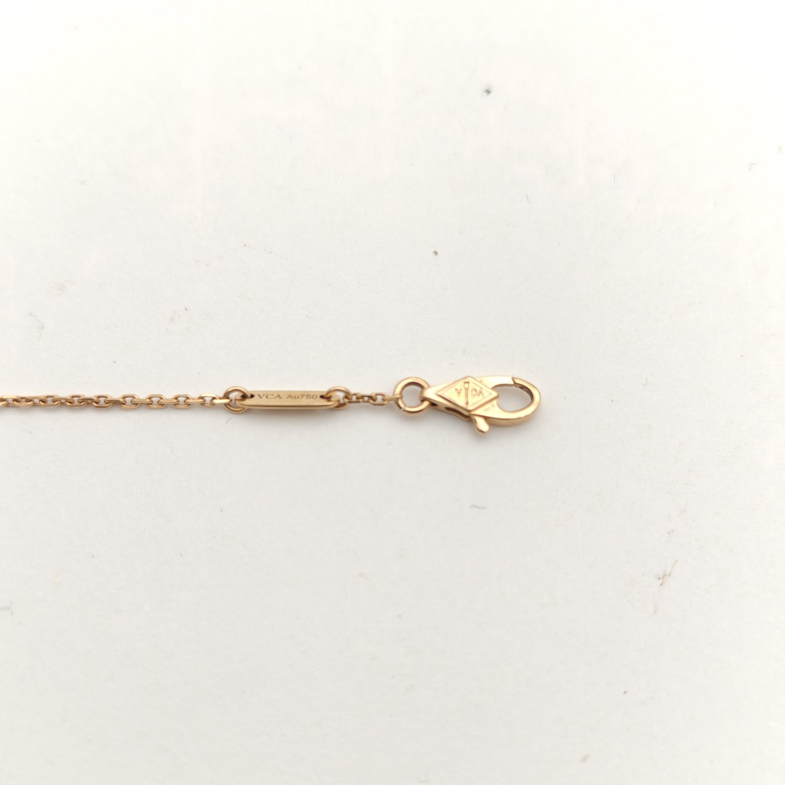 VAN CLEEF&ARPELS Sweet Alhambra Small Single Flower Bracelet New Clasp 18K Rose Gold,Carnelian-Hana Vintage
