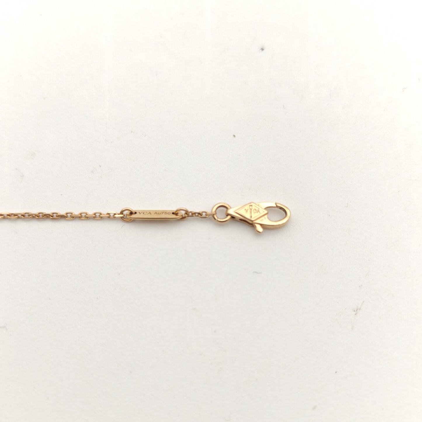 VAN CLEEF&ARPELS Sweet Alhambra Small Single Flower Bracelet New Clasp 18K Rose Gold,Carnelian-Hana Vintage