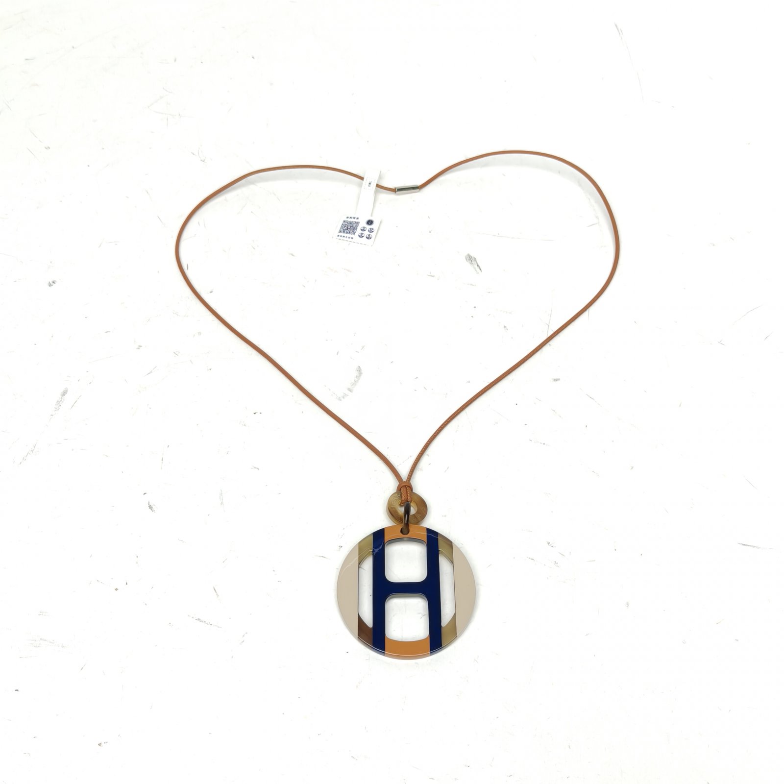 HERMES H Equipe Necklace Sweater Chain /