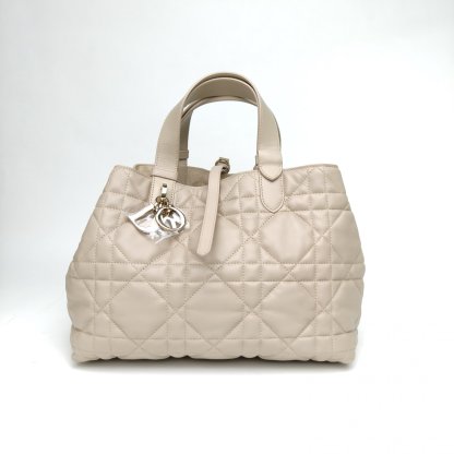 *DIOR Beige Gold Hardware 2023 Toujours Handbag Shoulder Bag Medium 28.5-Hana Vintage