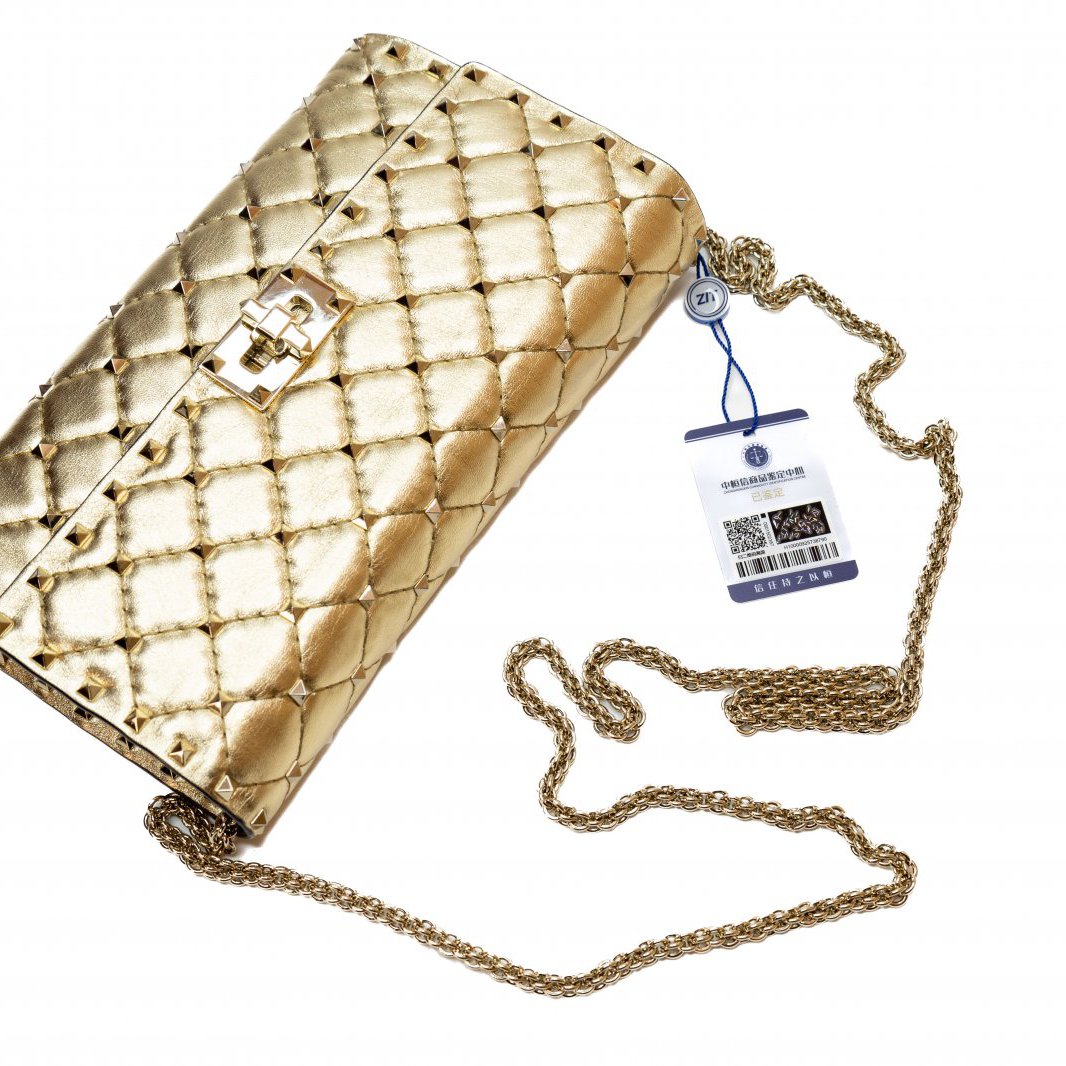 *VALENTINO Chain Handbag, Gold-Hana Vintage