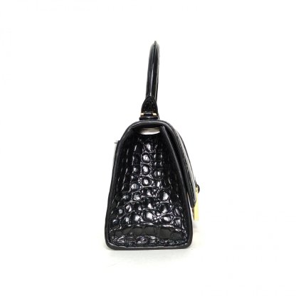 *BALENCIAGA Hourglass XS size Crocodile Embossed-Hana Vintage