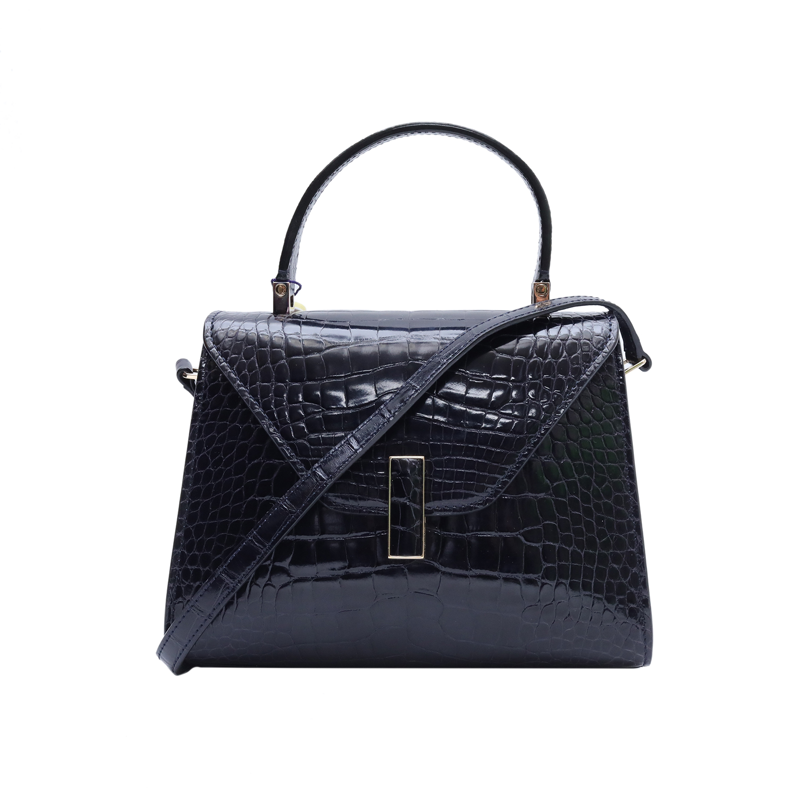 *Valextra Iside Rectangular Buckle Shoulder Bag, Small Size-Hana Vintage