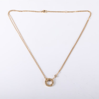 CARTIER LOVE 18K Gold Pendant Necklace with 2 Diamonds 18K Gold,Diamond-Hana Vintage
