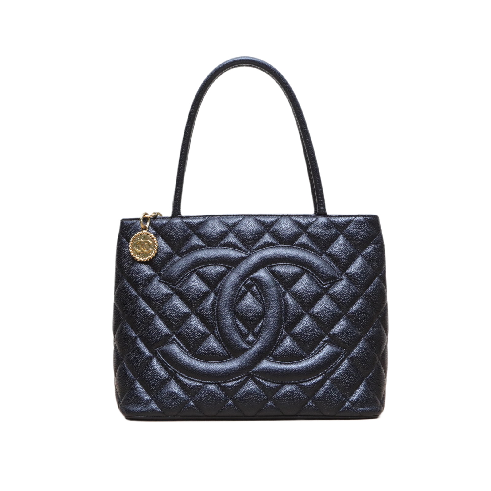 *CHANEL Vintage Black Gold Calfskin Hilton Coin Purse-Hana Vintage