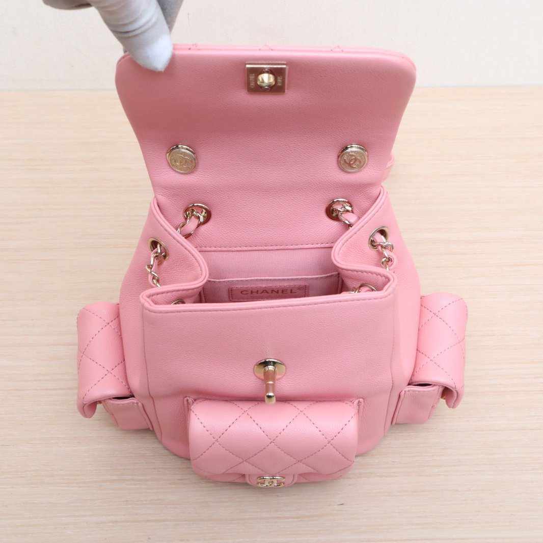 *CHANEL 23K Cargo Duma Tank Backpack, Small Size, 18cm-Hana Vintage