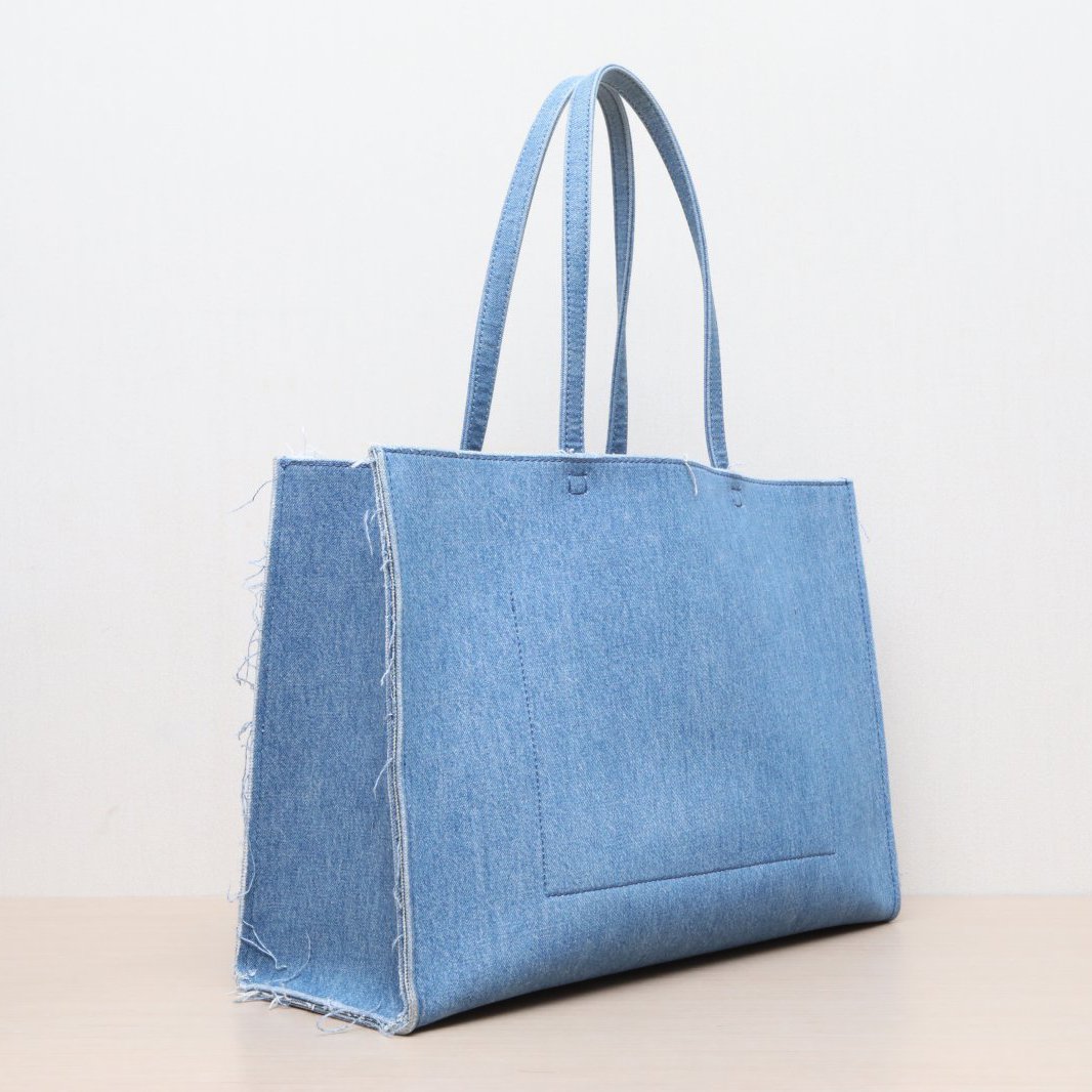 *GIVENCHY Denim blue, denim fabric, none, denim, single-shoulder tote bag-Hana Vintage