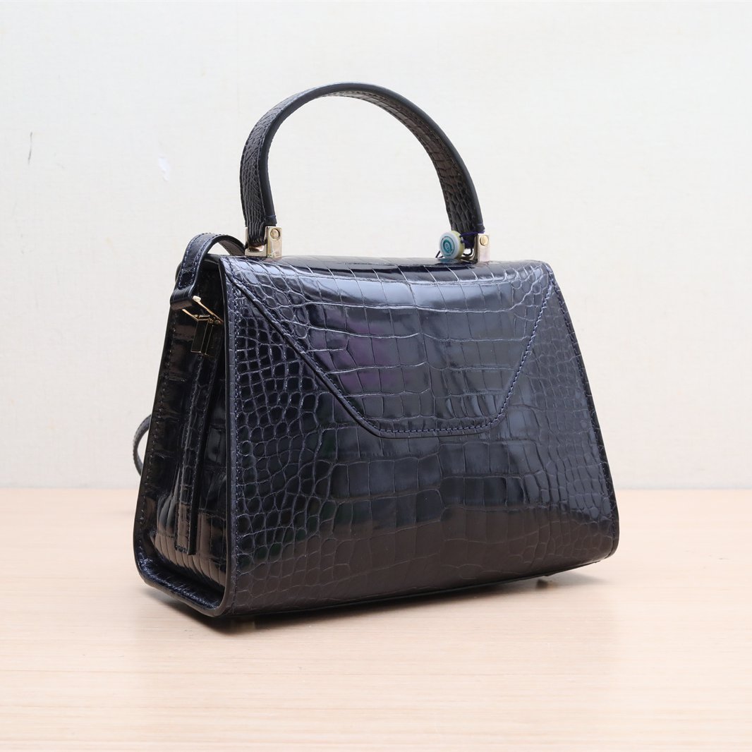 *Valextra Iside Rectangular Buckle Shoulder Bag, Small Size-Hana Vintage