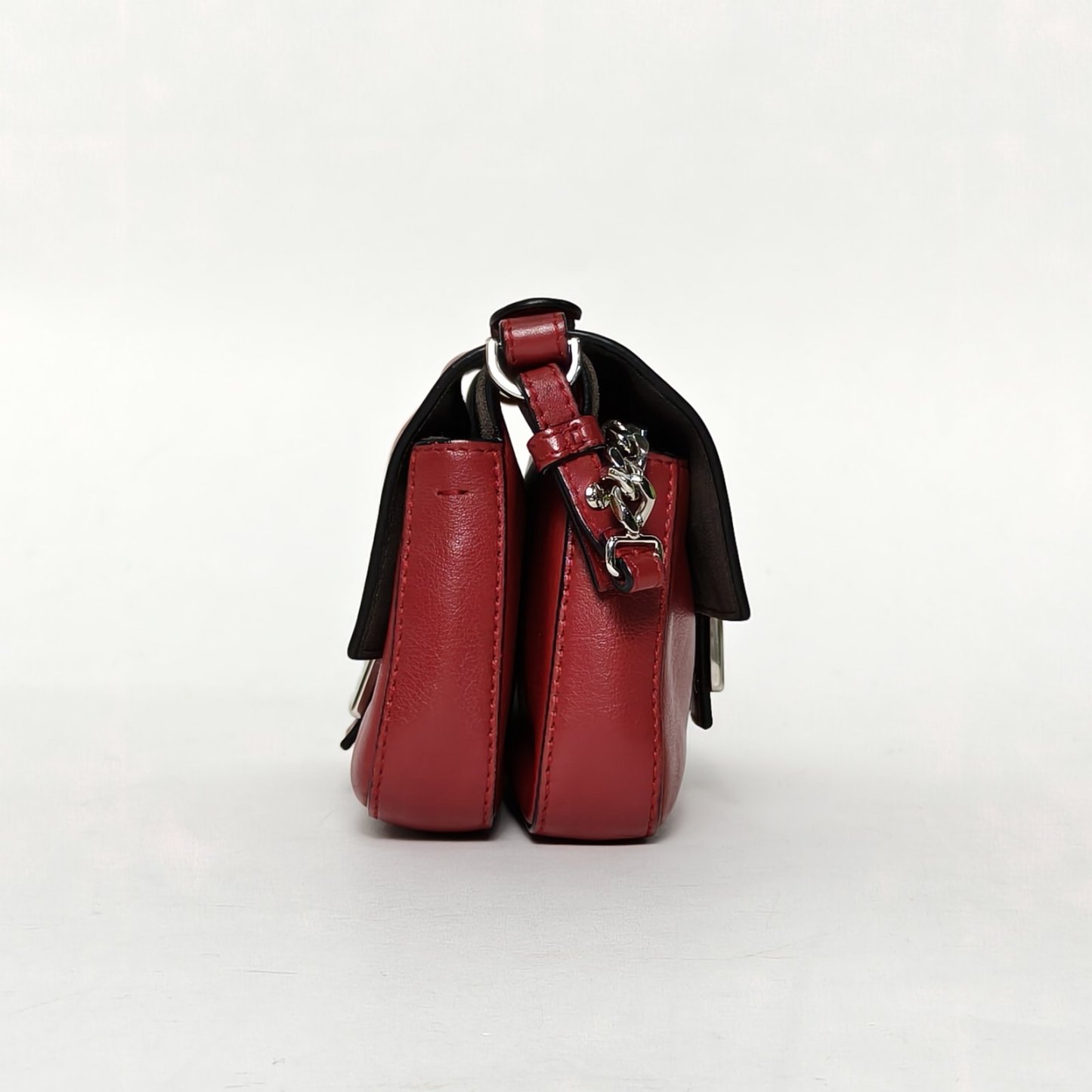 *FENDI Red Snake Skin Sliver Hardware Monster Baguette bag Mini Double-sided Crossbody Bag-Hana Vintage