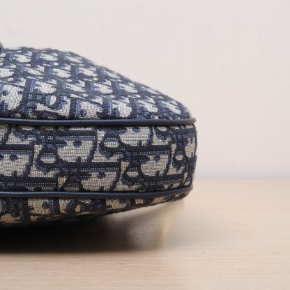 DIOR Ink blue canvas, gold hardware, 2024 Bucket Bag Nolita, Hanging Basket Bag with detachable shoulder strap