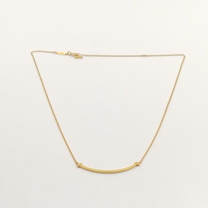 TIFFANY&CO Tiffany T Smile Necklace Small 18K Rose Gold-Hana Vintage