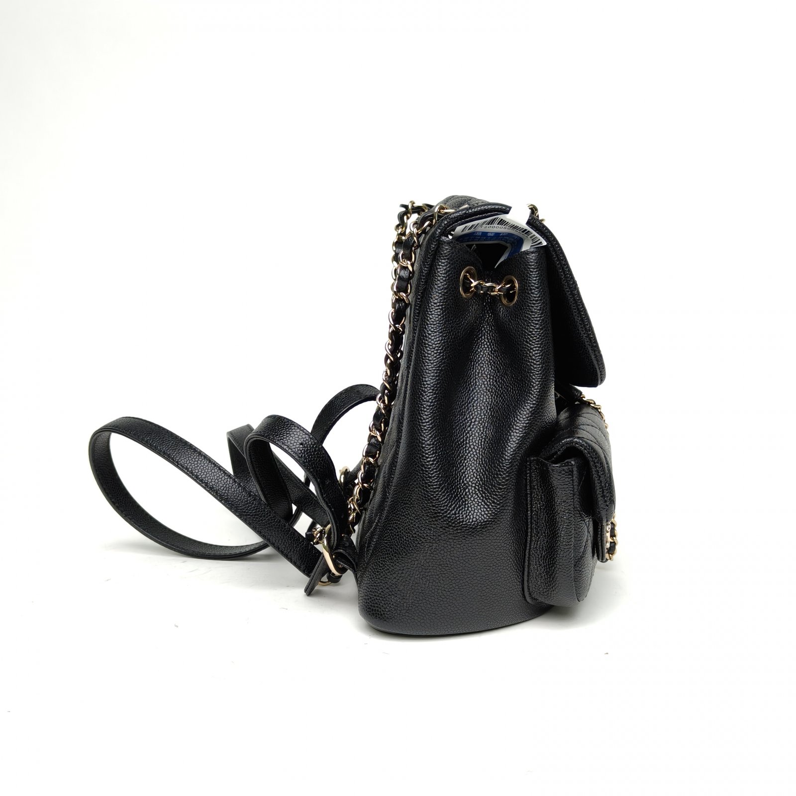 *CHANEL 23P Duma Drawstring Flap Backpack with Two Pockets, Medium Size, 21cm-Hana Vintage