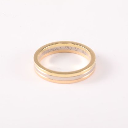 CARTIER Vendome Tricolor Gold Ring 50 18K Gold,18K White Gold,18K Rose Gold-Hana Vintage