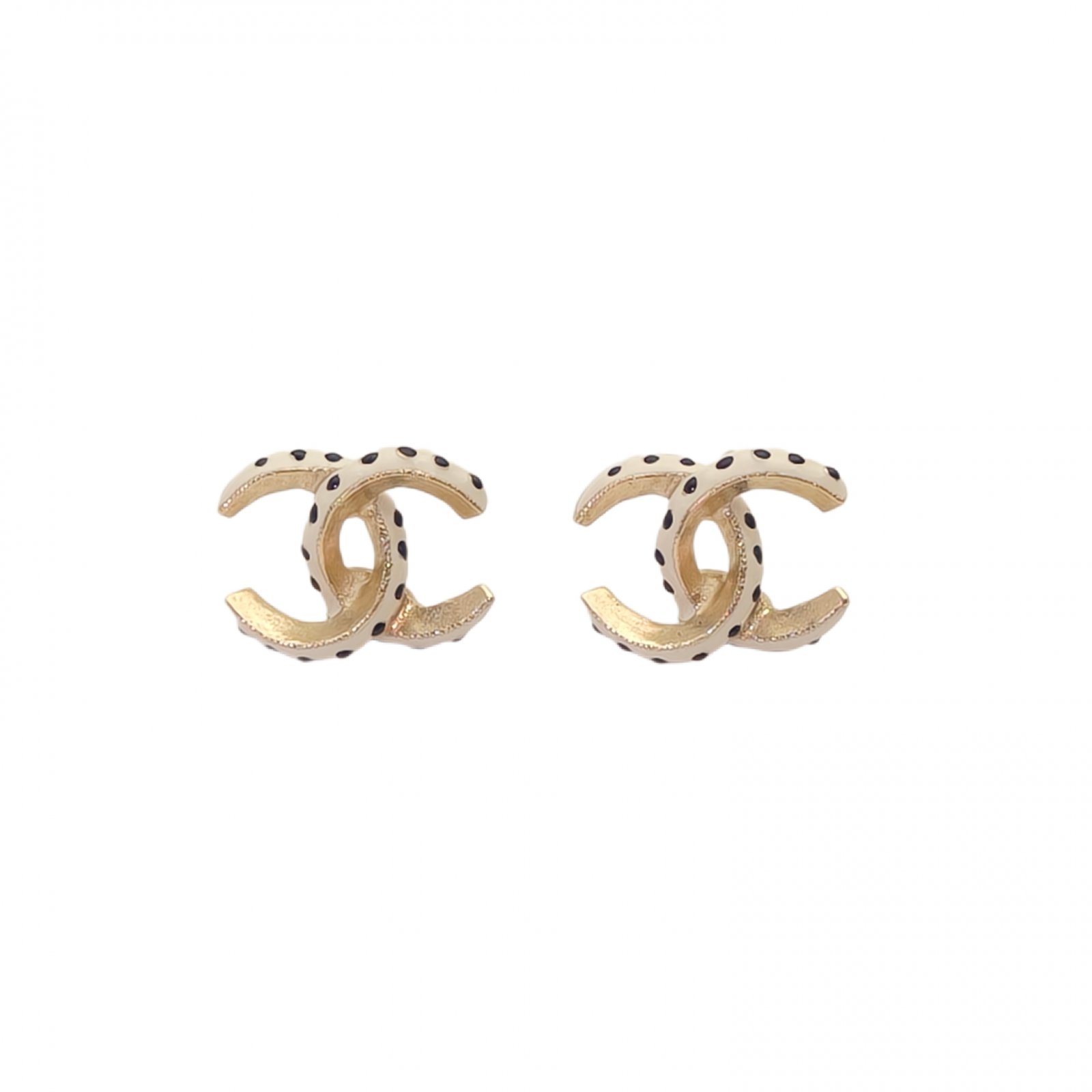 CHANEL 16C Spiral Earrings Alloy-Hana Vintage