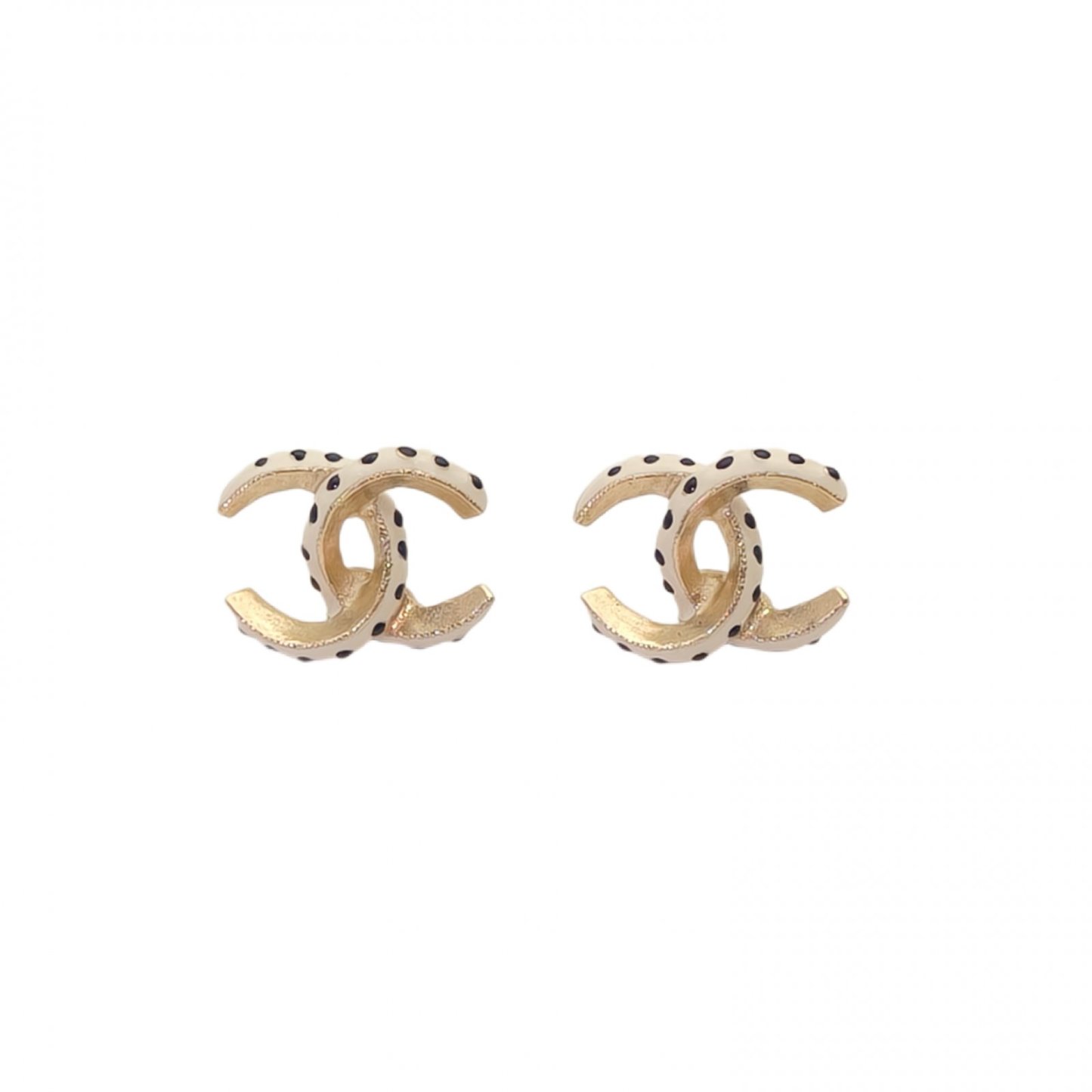 CHANEL 16C Spiral Earrings Alloy-Hana Vintage