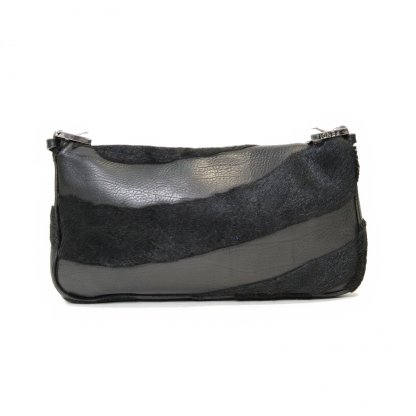 *FENDI Black Horsehair Baguette bag-Hana Vintage
