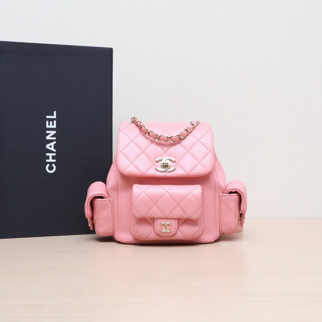 *CHANEL 23K Cargo Duma Tank Backpack, Small Size, 18cm-Hana Vintage