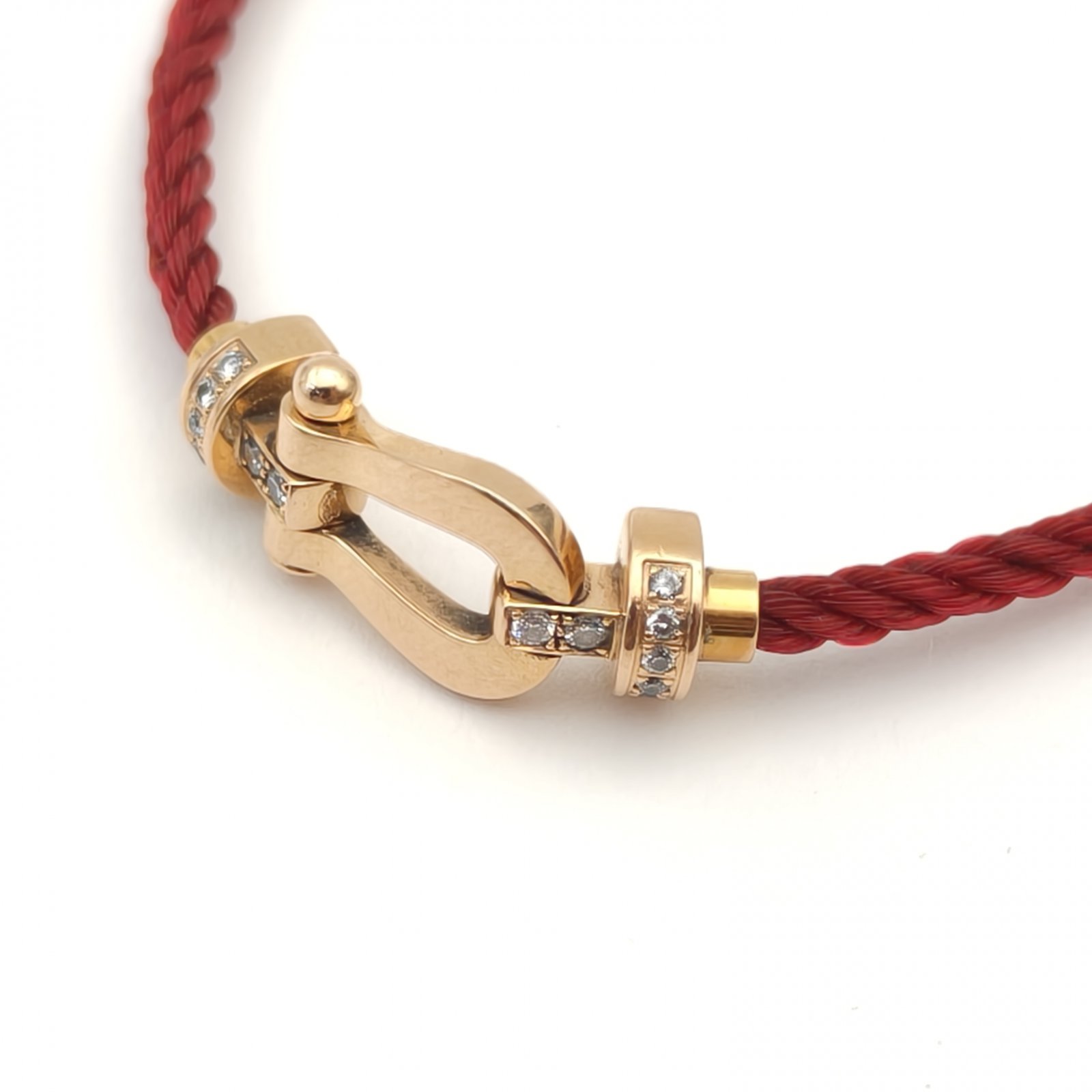 Fred Force 10  20mm Medium-sized Bracelet 18K Rose Gold,Diamond-Hana Vintage