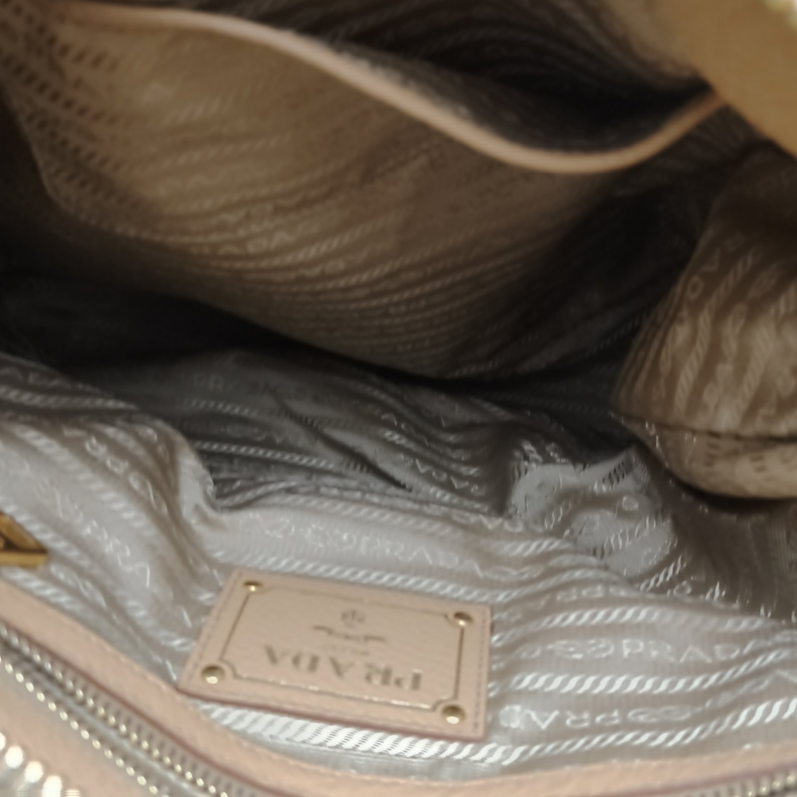PRADA Milk Tea Color Handbag-Hana Vintage