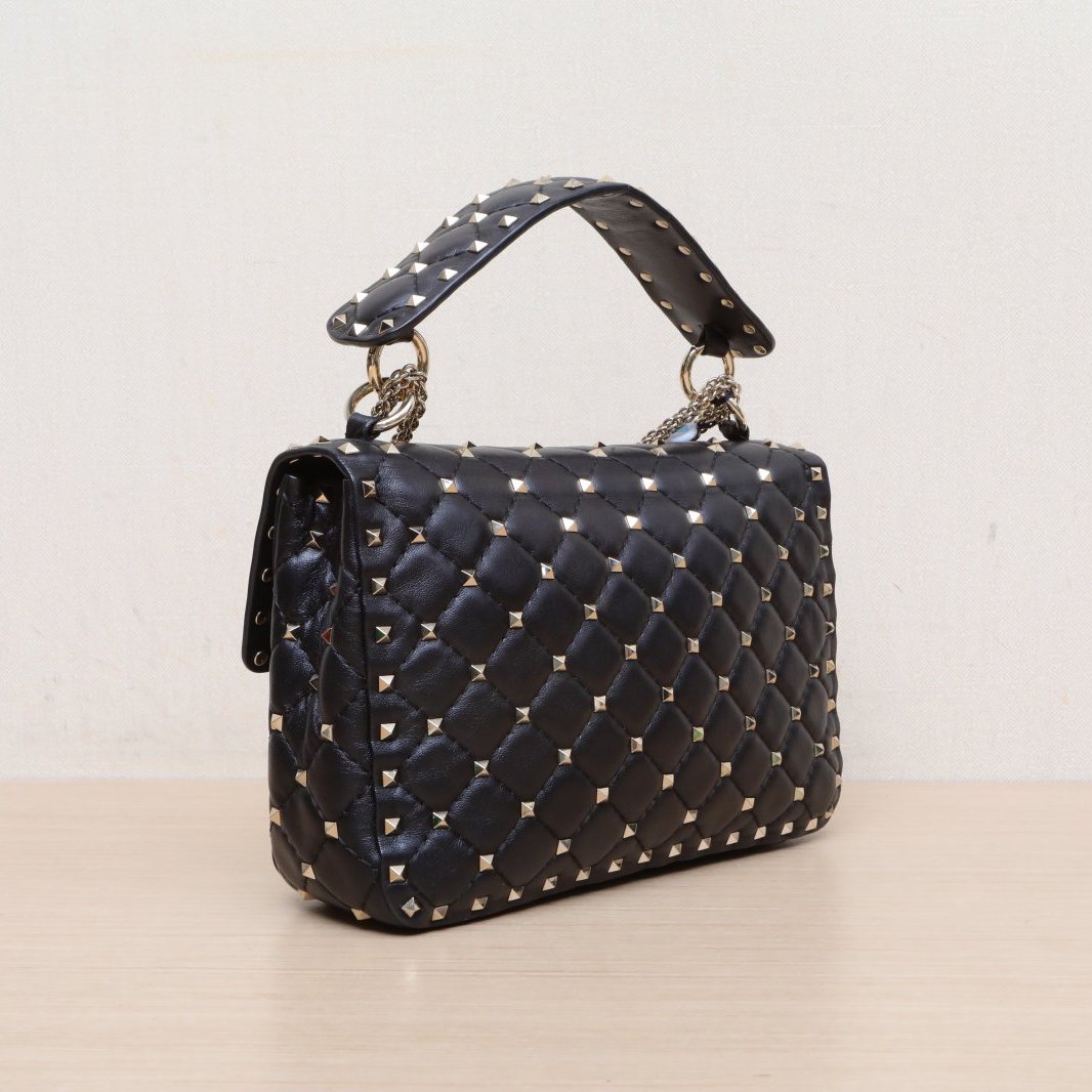*VALENTINO ROCKSTUD SPIKE Medium Chain Handbag-Hana Vintage