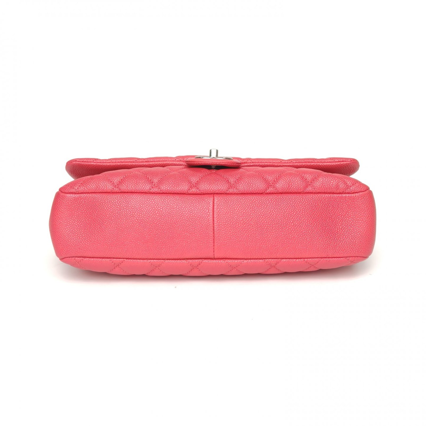 *CHANEL Red 2015 Sliver Hardware Quilted Pattern Seasonal Style with Zipper Camera Bag CF Flap Bag 30cm-Hana Vintage