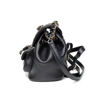 *CHANEL Duma Drawstring Flap Backpack, Single Pocket, Small Size, 18cm-Hana Vintage