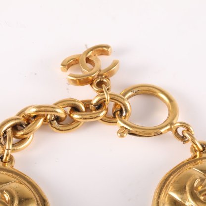 CHANEL Vintage Checkerboard Bracelet Alloy-Hana Vintage