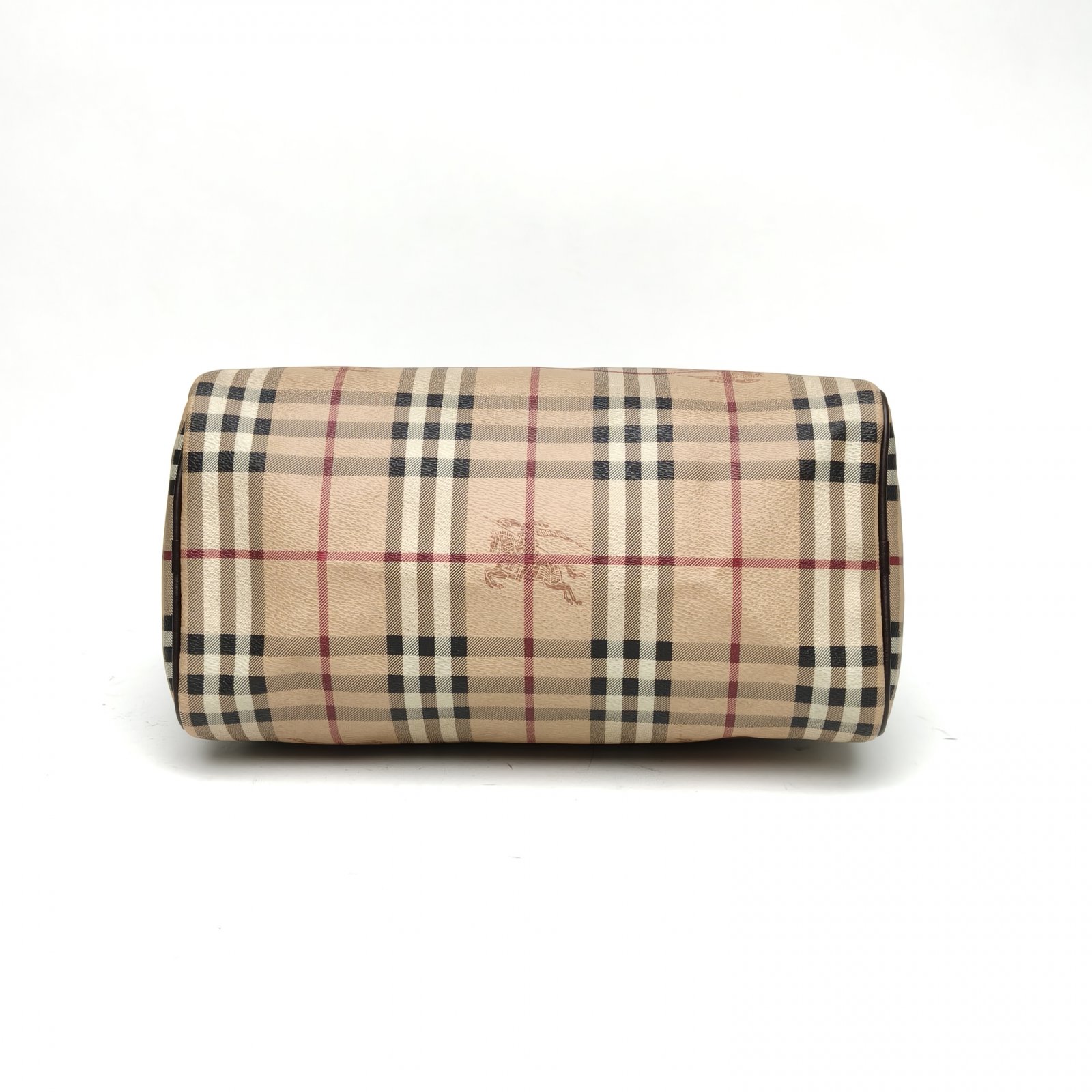 Burberry Burberry Plaid PVC Vintage Boston Handbag