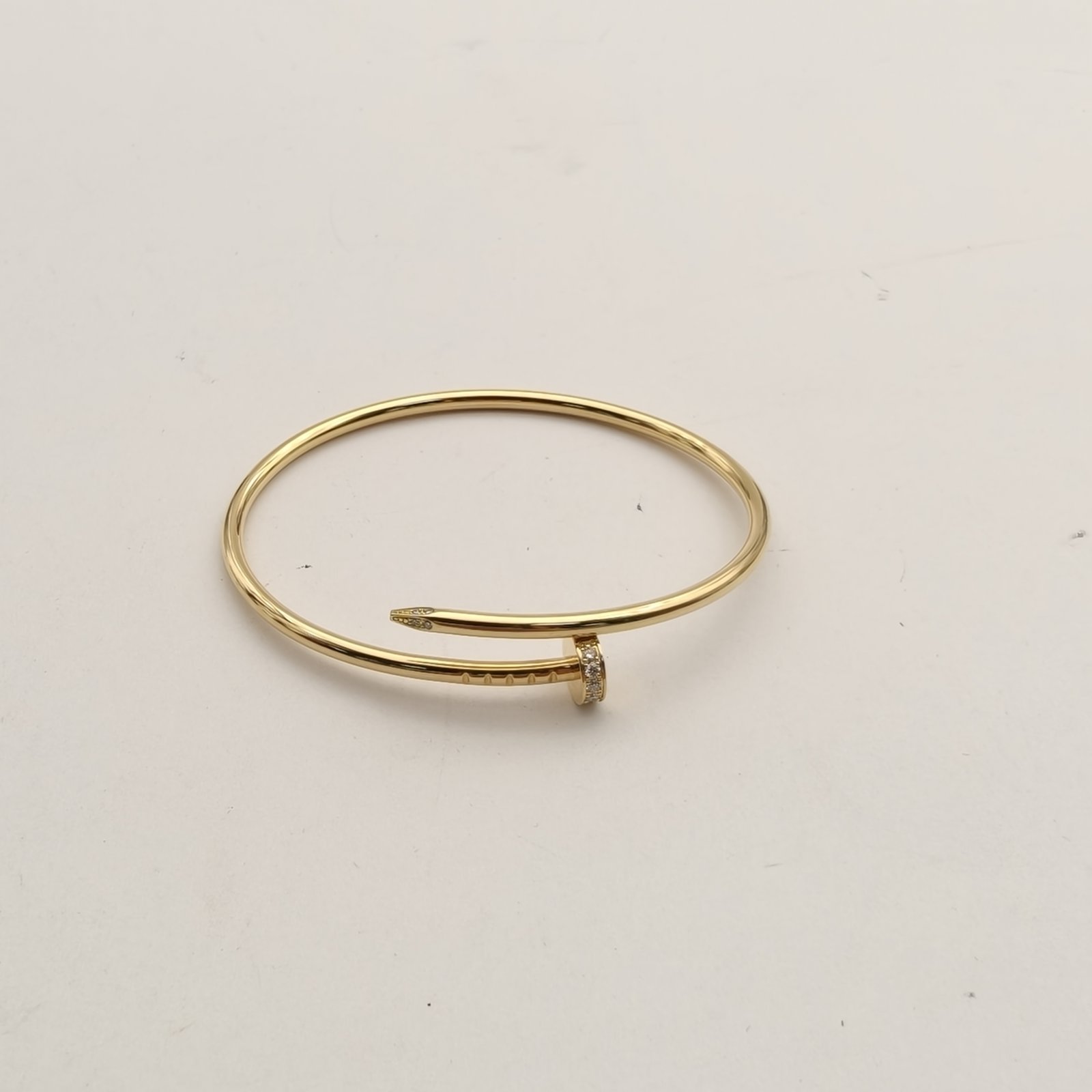CARTIER JUSTE UN CLOU Thin Version 20 Diamonds Bracelet 18K Gold-Hana Vintage