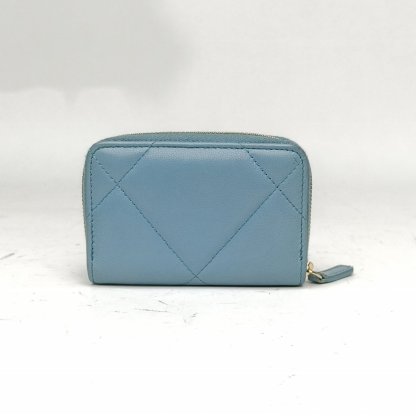 *CHANEL Blue 2020 Gold Hardware 19bag Wallet Card Holder-Hana Vintage