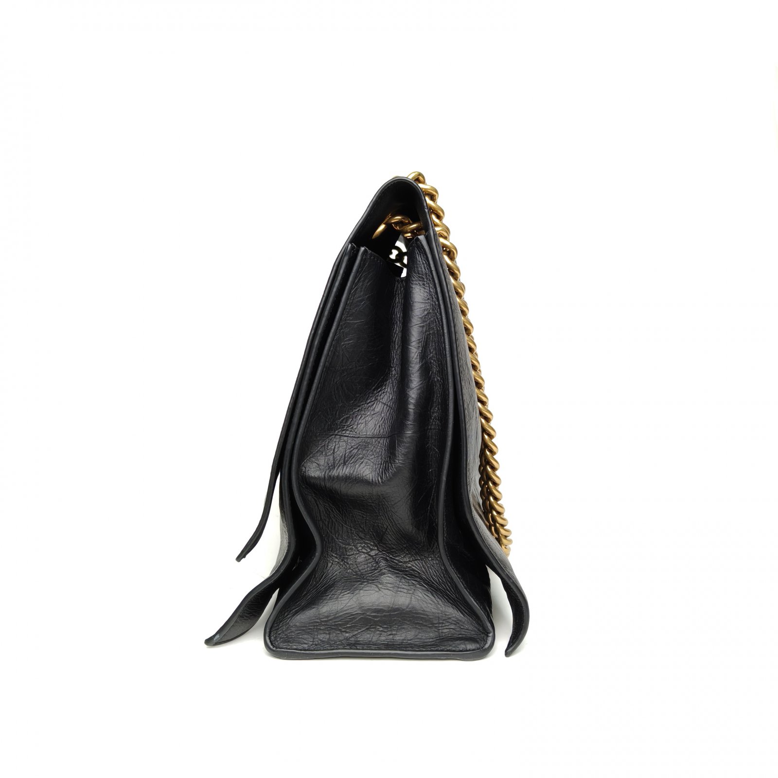*BALENCIAGA CRUSH Hourglass Vintage Distressed Handheld Shoulder Bag Large-Hana Vintage